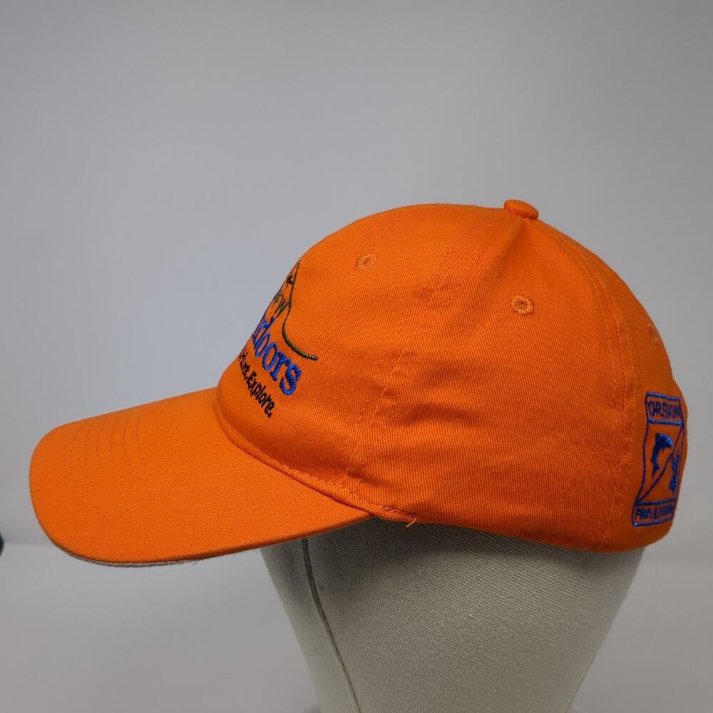 Odfw Outdoors Fish Hunt Explore Oregon Strapback Baseball Cap Orange One Size View 3